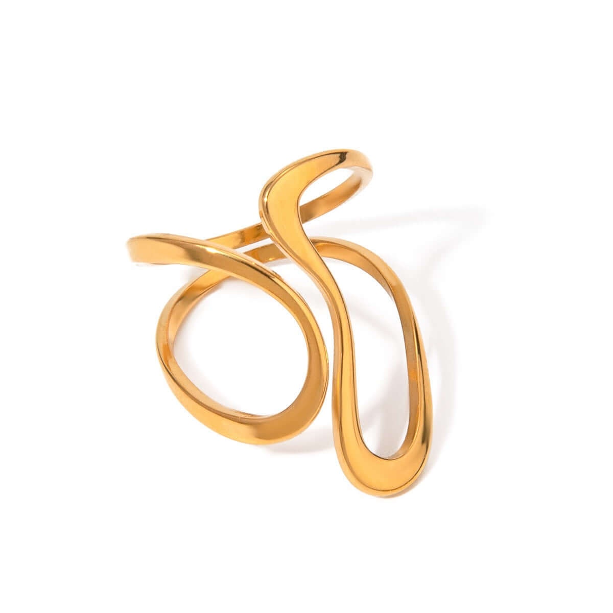 18K gold line design ring, elegant and affordable jewelry for everyday wear, perfect for layering and elevating your style.